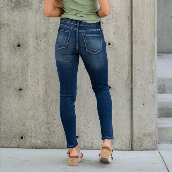 KanCan Dark Blue Skinny Jeans Stretchy Size XL - Picture 3 of 9